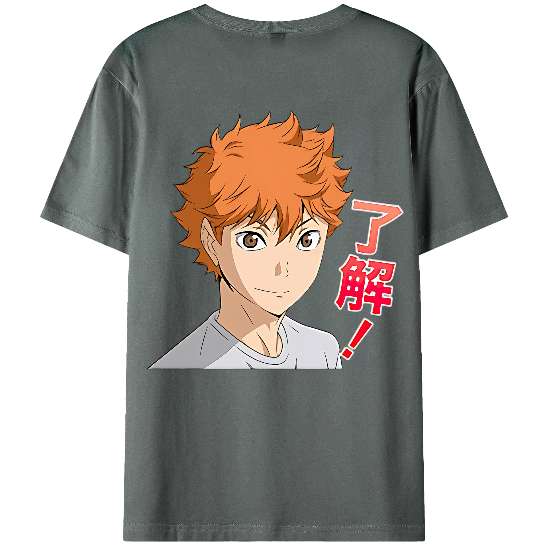 （画像用） ハイキュー!! Haikyu!! 綿100％ メンズ半袖Tシャツ（バックプリント） 通気性